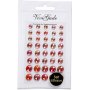 Demi-perles - rouge - 40 pcs