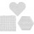 Assiettes perles - transparentes - coeurs - hexagone - carrs - JUMBO - 6 pcs