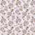 Toile cire PVC 140cm - toile cire rose hortencia