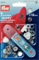 Bouton poussoir  rivet JERSEY anneau en laiton blanc 10 mm 10 pcs