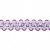 Bordure  paillettes - bicolore, fleurs - violet