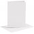 Cartes et enveloppes - blanc - 11,5 x 16,5 cm - 6 sets