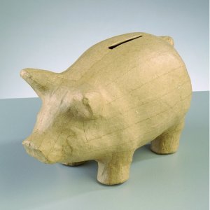 Tirelire figurine PappArt 16,5 x 8 x 1 - Cochon