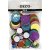 Cercles dcoratifs en caoutchouc - couleurs de paillettes mlanges - 150 pcs