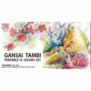 Peinture aquarelle Gansai Tambi - Ensemble portatif