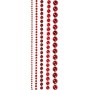 Strass - rouge - 2-8 mm - 140 pcs