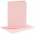 Cartes et enveloppes - rose - 11,5 x 16,5 cm - 6 sets