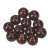 Perles en bois 12 mm - marron 30 pcs. diamtre du trou 3,0 mm