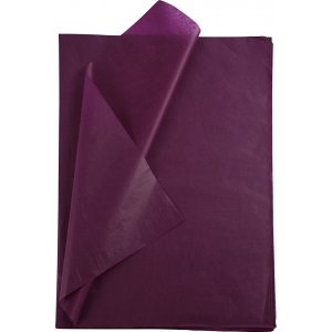 Papier de soie - bordeaux - 50 x 70 cm - 14 g -25 feuilles