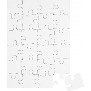 Puzzle - blanc - 15 x 21 cm - 16 pcs