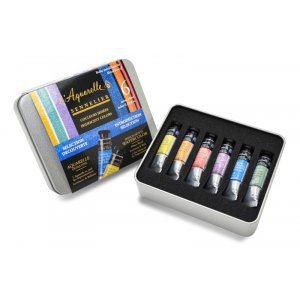 Coffret aquarelle - Sennelier - Artist LAquarelle irise - 6x10 ml - Bote mtal