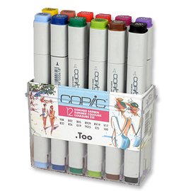 Coffret Copic Marker - 12 stylos - Couleurs d'automne