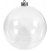 Boule dcorative - transparente - 13,6 cm