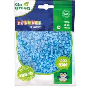 Perles tube Go green 1000 pcs Bleu clair