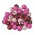 Perles rondes en bois de couleurs mlanges 8mm 25g - Rose mlang