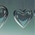 Coeur en plastique 80 mm - transparent sparable (PS)