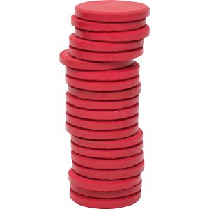 Rondelles de couleur  30 mm - rouge fonc - 20 pcs