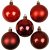 Boules de sapin de Nol - harmonie rouge - 6 cm - 20 pcs