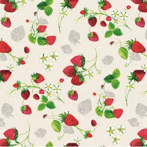 Bche PVC Fraises/Fleurs