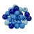 Perles rondes en bois de couleurs mlanges 14mm 25g - Bleu mlang