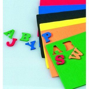 Articles en mousse 15 x 2 mm - Paquet de 156 Lettres