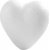 Coeurs en polystyrne - blanc - H6 cm - 50 pcs