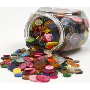 Mlange de boutons - 2 trous - couleurs mlanges - 800 pcs