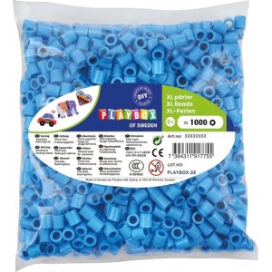 Perles tube XL 1000 pcs bleu