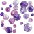 Perles en plastique  facettes Harmony - mixtes - violet - 45 g