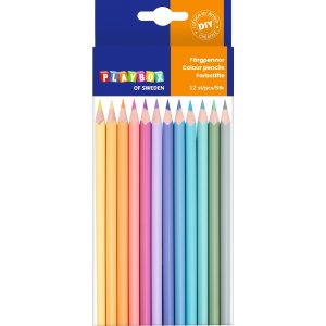 Crayons de couleur pastel triangulaires 12 pcs