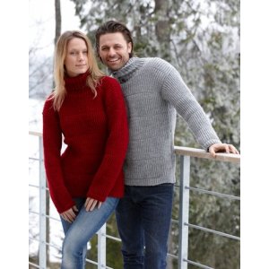 Patron tricot - Pull femme et homme en motif semi-verni