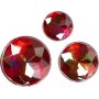 Demi-perles - rouge - 40 pcs