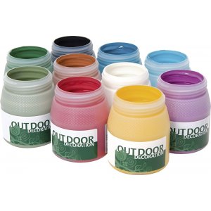 Peinture extrieure - couleurs mlanges - 10 x 250 ml