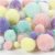 Pompons - couleurs pastel - paillettes - 400 g