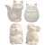 Animal salvateur - blanc - hibou - renard - hrisson - livre - 4 pcs