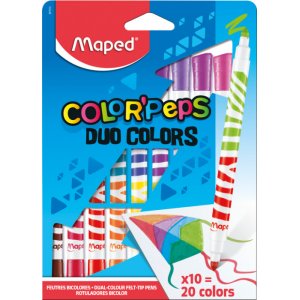 Set de crayons fibre - Maped - ColorPeps Duo 10-pack