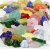 Perles en verre - couleurs mlanges - feuille - fleur - 60 g