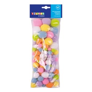 Pompon couleurs pastel 100 pcs