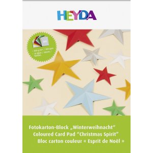 Bloc de papier color A4 300 g - 10 pages Couleurs de Nol