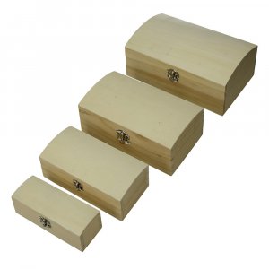 Coffret en bois 22 x 14 x 9 cm - non trait 4 pices