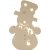 Figurine en carton avec lumire intgre - bonhomme de neige - 5 cm