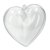 Coeur en plastique 140 mm - transparent sparable (PS)