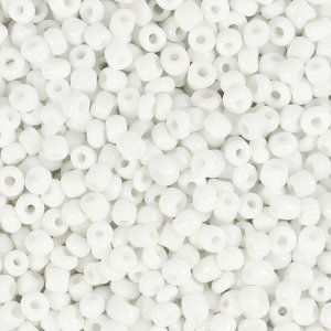 Perles de rocaille - blanches - 25 g