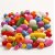 Perles en bois - moyennes - couleurs et tailles mlanges - 400 ml