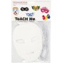 Masques de thtre TeaCH Me - blancs - 16 pcs