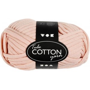 Fil tubulaire - rose tendre - L: 45 m - 100 g