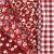 Tissu patchwork - rouge - 4 pcs