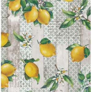 Toile cire - Citron