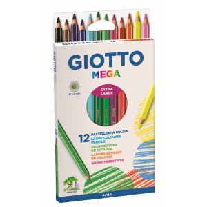 Crayons de couleur Giotto Mega - paquet de 12