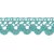 Ruban dentelle - 100% coton - turquoise